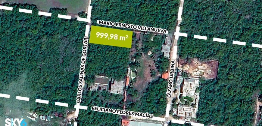 Venta de terreno 999.98 m2 cerca de Av. Chac Mool en Cancún