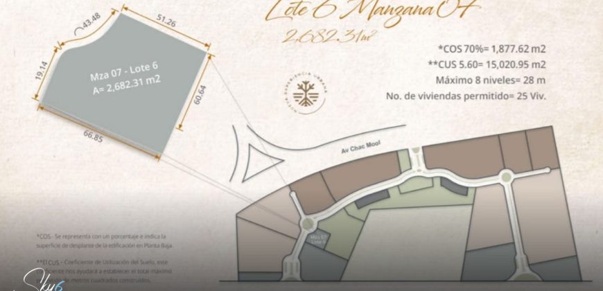 Terreno estratégico en Terraquia cerca de Av. Huayacán