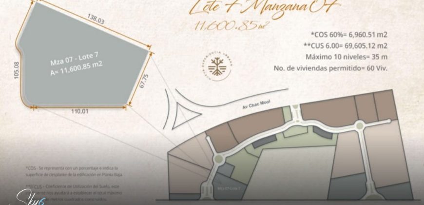 Terreno en Terraquia Huayacán para Desarrollo Mixto